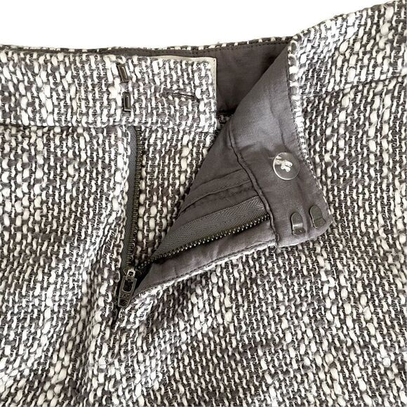 Joie cotton shorts tweed-like knit soft fabric grey/white size 10 - Picture 2 of 7